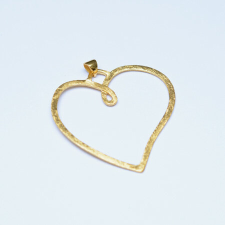 Large Open Heart Pendant