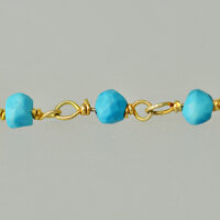 Silver Chain with Howlite Turquoise