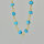 Silver Chain with Howlite Turquoise