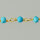 Silver Chain with Howlite Turquoise
