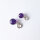 Amethyst, lila 8mm / 1 Stück / silber