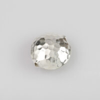 Lentil Bead, hammered 20 x 9mm / 1 piece / silver