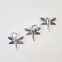 Dragonfly Pendant 15 x 17mm / 5 pieces / silver