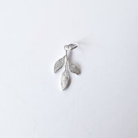 Anhänger 15 x 8mm / 10 Stück / silber