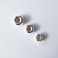 Rondell, poliert 3 x 5mm / 10g / ca. 58 Stück / silber