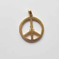 Peace Pendant 20mm/ 1 piece / gold