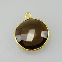 Rauchquarz 11mm / 5 Stück / gold