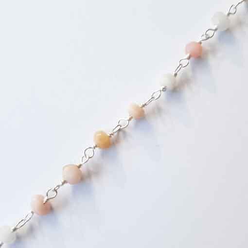 Silberkette mit pink Opal