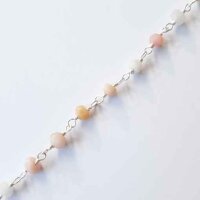 Silberkette mit pink Opal