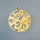 Round Pendant with Liliy Pattern 30mm / 1 piece / gold