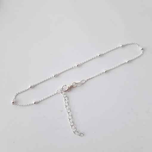 Anklet  31cm / 3 pieces / silver