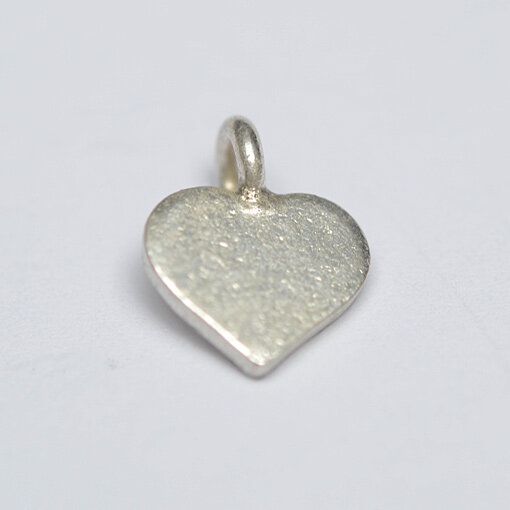 Heart Charm 9mm / 5 pieces / silver