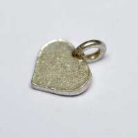 Heart Charm 9mm / 5 pieces / silver