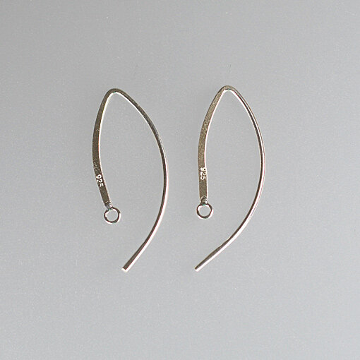 V-Shape Earwire 26mm / 10g / approx. 21 pieces / silver