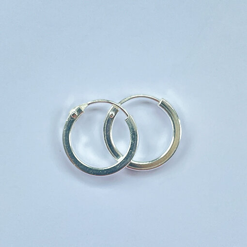 12mm / 5 pair / silver