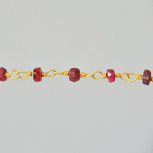 Silver Chain with Ruby