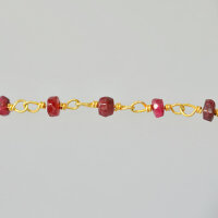 Silver Chain with Ruby