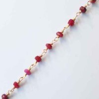 Silver Chain with Ruby