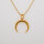 Crescent Moon Pendant 9mm / 3 pieces / gold