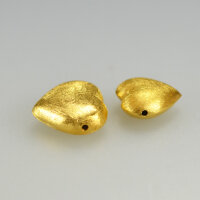 Heart, Vertical Hole 12mm / 1 piece / gold