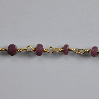 Silver Chain with Ruby