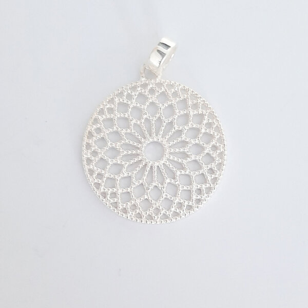 Mandala 20mm / 1 Stück / silber