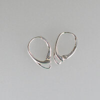 Ohrbrisur 16 x 11mm / 5 Paar / silber