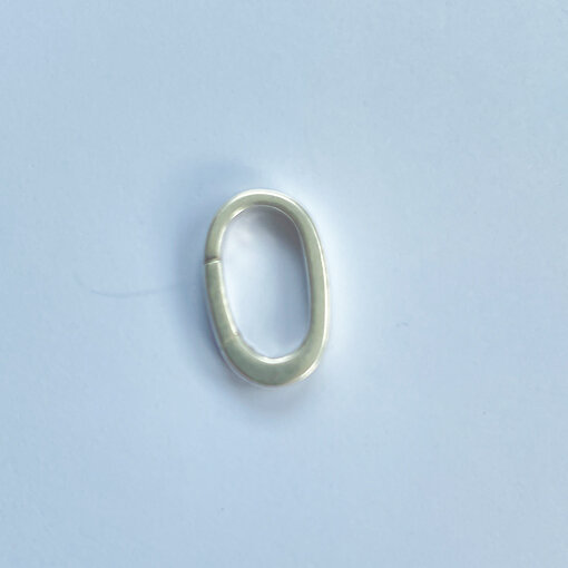 Carabiner, oval 12 x 8mm / 1 piece / silver