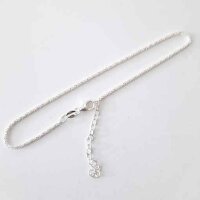 Fusskette 27cm / 3 Stück / silber