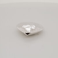 Heart, Hammered 13 x 13mm / 3 pieces / silver