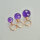 Amethyst Pendant 8mm / 3 pieces / rose