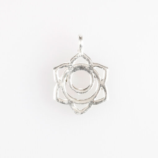 Sakral Chakra 8 x 9,5mm / 10 Stück / silber