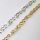 Silver Chain by the meter 8mm / 1cm / gold