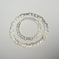 Ring, filigree 17 x 3,5mm / 5 pieces / silver