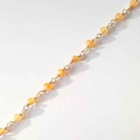 Silver Chain with Carnelian