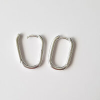 Creole 25 x 16mm / 1 Paar / silber
