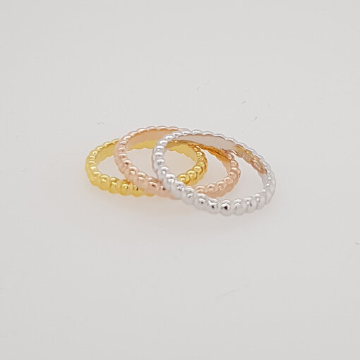 Tricolor Ring Size 52 / 3 pieces / tricolor