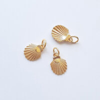 Muschel 10mm / 3 Stück / gold