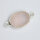 Rose Quartz  20 x 15mm / 1 piece / silver