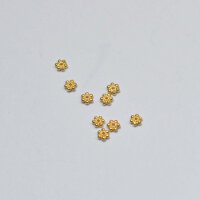 Blümchen 4mm / 10g / ca. 99 Stück / gold