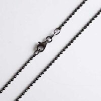 Kugelkette diamantiert, rutheniert 50cm / 1,8mm / 1...