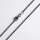 Silver ball Chain faceted ruthenium plated 50cm / 1,8mm / 1 piece /  black