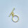 Toggle Clasp, shiny 18mm / 3 pieces / gold