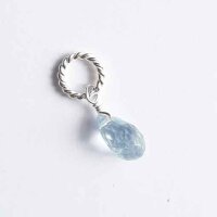 Semi Precious Gemstone Drop Citrine / 5g / approx. 10 pieces / silver