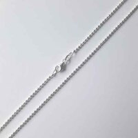 Silver ball Chain, faceted 50cm / 1,5mm / 1 piece /  silver