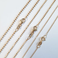 Silver ball Chain, faceted 90cm / 1,5mm / 1 piece / gold
