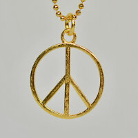 Peace 30mm / 1 Stück / gold