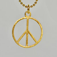 Peace 30mm / 1 Stück / gold