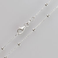 Silver Chain with Beads 50cm / 0,8mm / silver