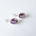 Halbedelstein Ohrhänger lila Amethyst / 1 Paar / silber